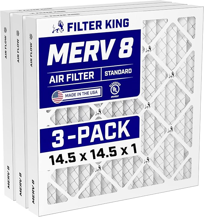 Filter King 14.5x14.5x1 Air Filter Dust & Allergy Control AC Furnace Filters by FilterKing