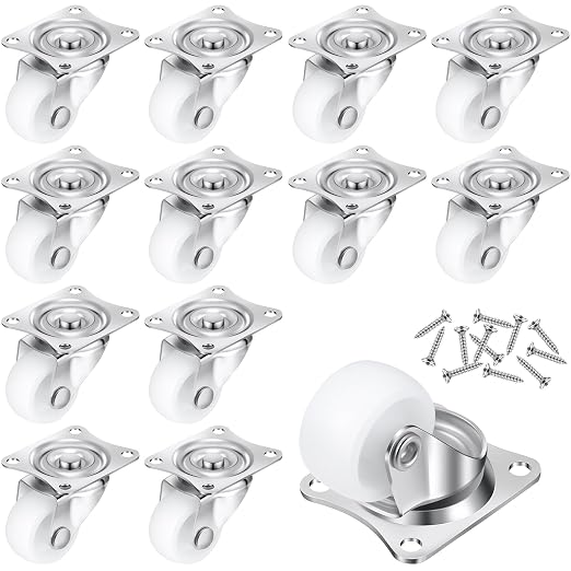 Maitys 12 Pcs 1" Swivel Profile Casters Wheels by Maitys