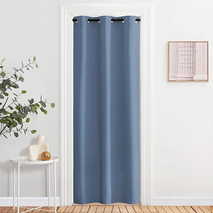 NICETOWN Stone Blue Blackout Room Darkening Drapery Window Treatment Thermal by NICETOWN