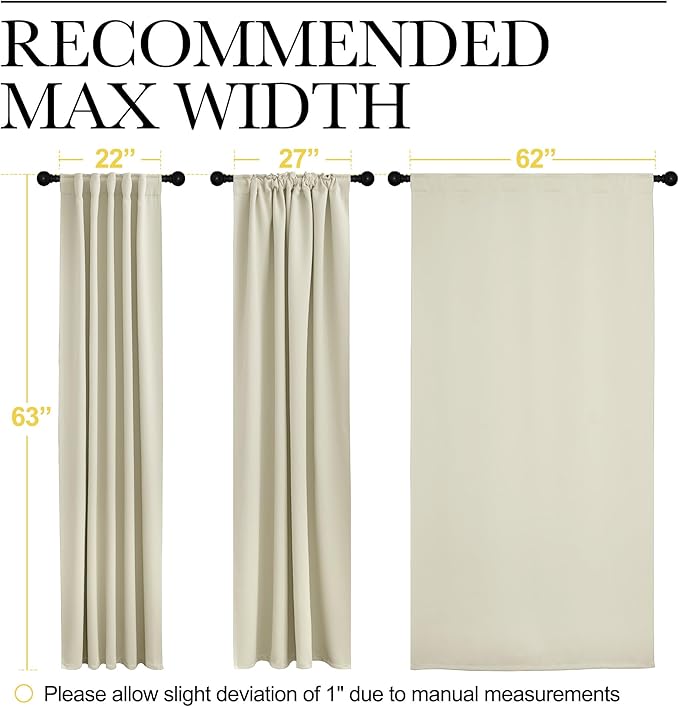 NICETOWN Blackout Curtain Panels Window Draperies - Image 7