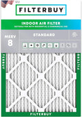 Filterbuy 19.88x21.5x1 Air Filter MERV 8 Essential Dust & Allergy Defense by Filterbuy