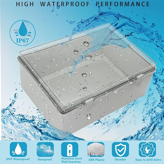 Waterproof Outdoor Electrical Box Junction Box Weatherproof IP67 ABS Plastic - Image 2