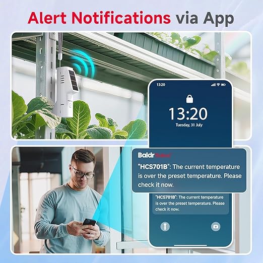 BaldrTherm Smart WiFi Hygrometer Thermometer 3 Pack, Wireless Temp Humidity - Image 5
