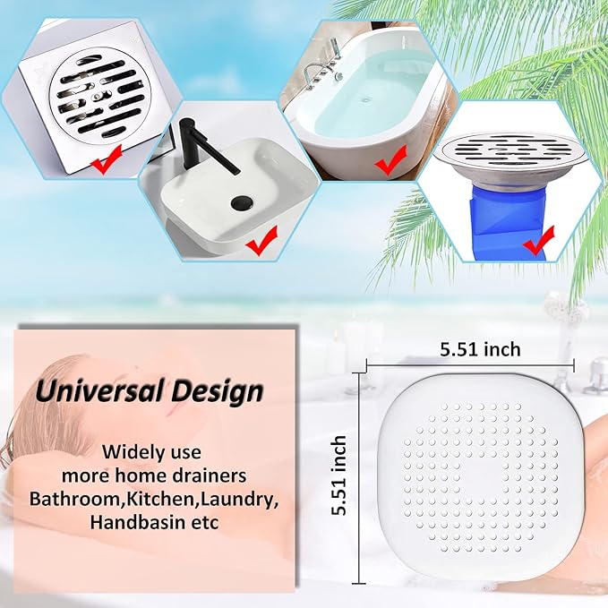 Hair Drain Catcher, Square Drain Cover - Image 5