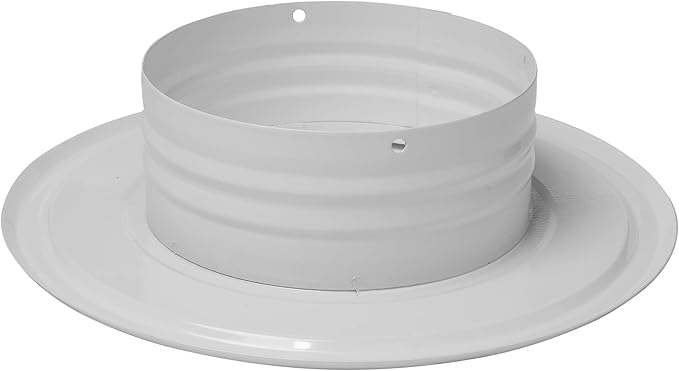 Vent Systems 4" Inch White Duct Connector Flange Plate – Galvanized Steel - Image 6
