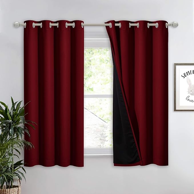 NICETOWN Kitchen Full Blackout Curtain Panel, Super Thick and Soft Insulated by NICETOWN