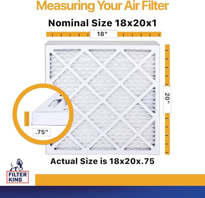 Filter King 18x20x1 Air Filter | 6-PACK | MERV 13 HVAC Pleated A/C Furnace - Image 2