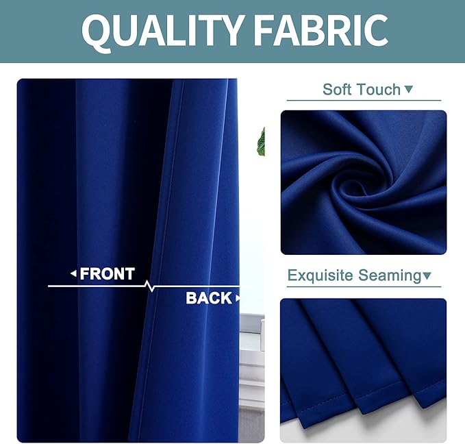 ChrisDowa Blackout Curtains 102 Inches Long 2 Panels Set - Image 3