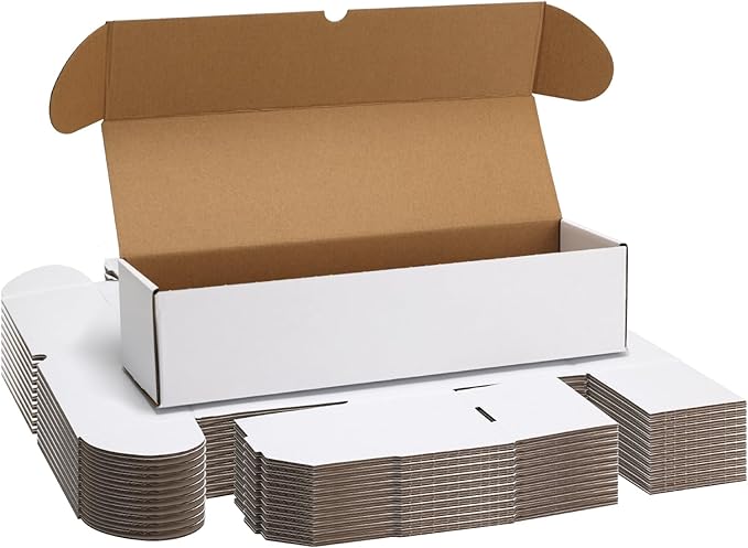 EXYGLO Trading Card Storage Box 25 Pack 700 Count 20pt, 14.2x4.1x3.2 Inch White by EXYGLO