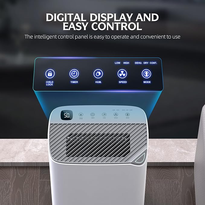 3000 Sq.Ft Wi-Fi Dehumidifiers for Home, 34 Pints Energy Star Certified Smart - Image 5