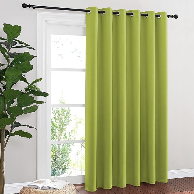 NICETOWN Blackout Sliding Door Curtains 84 Inch Length, Extra Wide Room Divider by NICETOWN