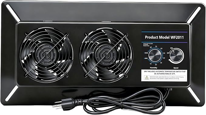 220 CFM Crawlspace Vent Fan, by Pewoaoa