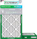 Filterbuy 14x25x2 Air Filter MERV 8 Essential Dust & Allergy Defense, by Filterbuy