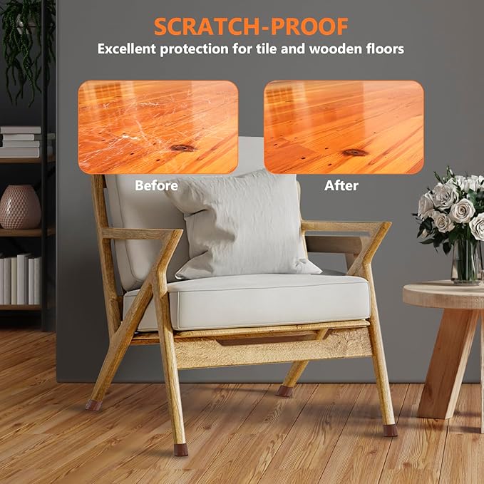 16pcs Round Chair Leg Floor Protectors, Felt Pads Chair Leg Protectors - Image 4