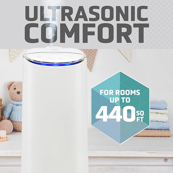 PureGuardian Ultrasonic Cool Mist Humidifier, 100 Hrs. Run Time, 1.5 Gallon Tank - Image 4
