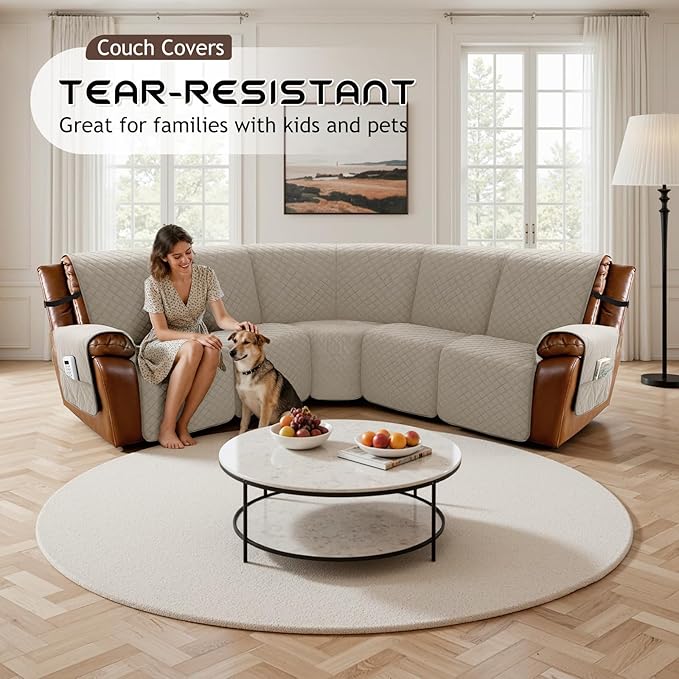 Arfntevss Waterproof Recliner Sectional Couch Covers - Image 7