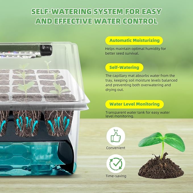 120-Cell Self-Watering Seed Starter Tray - Image 3
