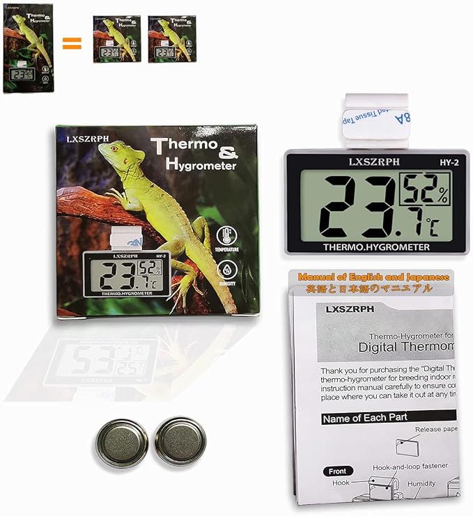 Reptile Thermometer Hygrometer Digital Amphibian Thermometer - Image 6