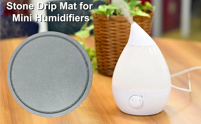 Stone Drip Mat for Mini Humidifiers, Absorbs Water Drips and Fast-Drying Base - Image 4