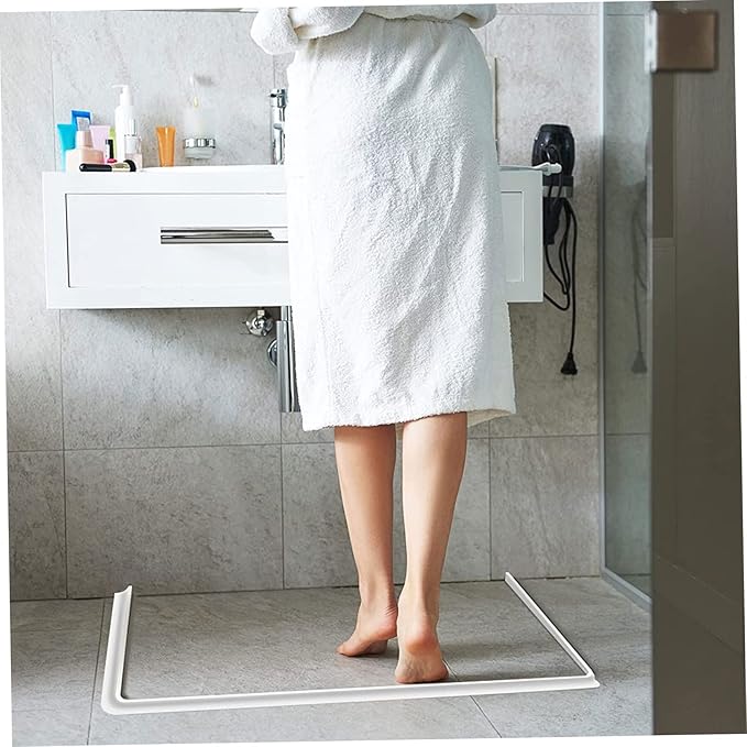 Angoily 2pcs Silicone Countertop Water Retaining Strip Self-adhesive Bathroom - Image 8
