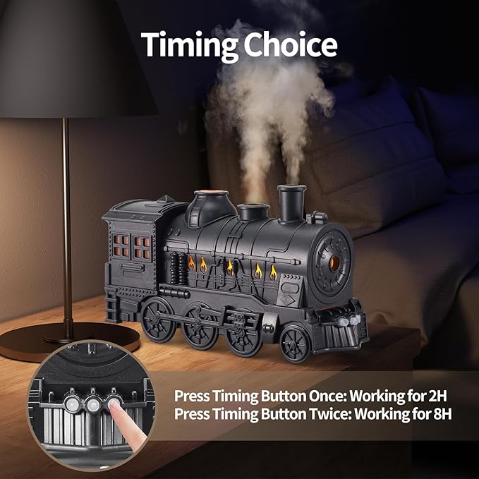 Humidifiers for Bedroom, Cool Quiet Steam Train Looking Mist Air Humidifier - Image 5
