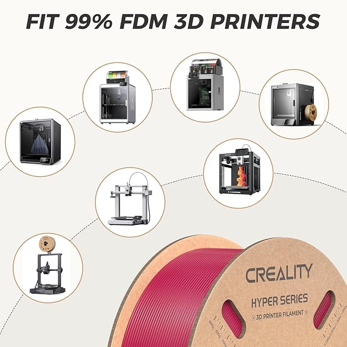 Official Creality Hyper PLA Filament 1.75mm, High Speed PLA 30-600mm/s Rapid 3D - Image 8