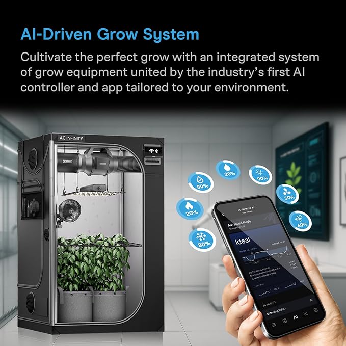 AC Infinity AI Grow System Compact 2x2, 1-Plant Kit w/Self-Learning AI - Image 2