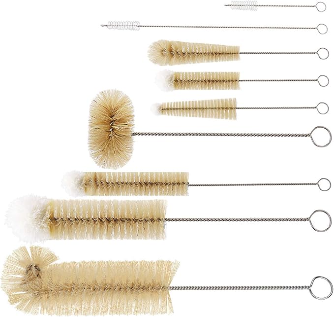 Masthome 9 Pieces Bottle Brush Set, Long Handle Bottle Cleaner by Masthome