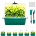 Seed Starter Tray with Grow Light, Covers Height 3.9", Indoor Seedling Starter by Ourhom
