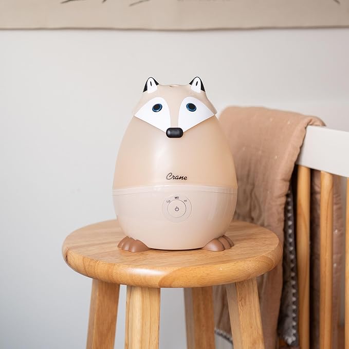 Crane Baby Mini Adorable Red Fox Baby Humidifier, 0.5 Gal Cool Mist Humidifiers - Image 5