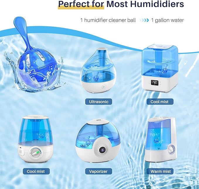 12 Pack Humidifier Cleaner, Humidifier Tank Cleaner Balls compatible - Image 2