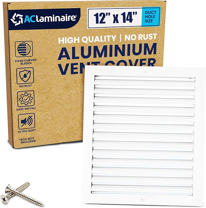 12x14 Inch Air Return Vent Cover Decorative – Premium Aluminum AC Vent Cover by LAMINAIRE