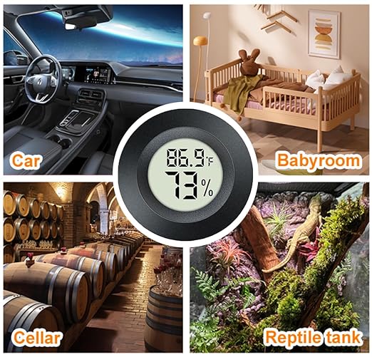 3 Pack Mini Hygrometer Thermometer Digital Humidity Meter Indoor/Outdoor - Image 6