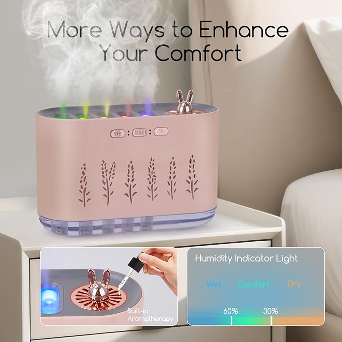 5 Nozzle Music Sensing Cool Mist Humidifier, Humidifier Diffuser - Image 5