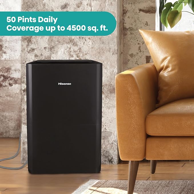 Hisense Energy Star 50-Pint Portable Dehumidifier - Image 6