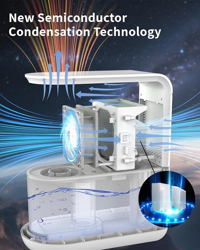 3 in 1 Dehumidifier, Humidifier & Air Filtration & aroma diffuser combo - 39Oz - Image 10