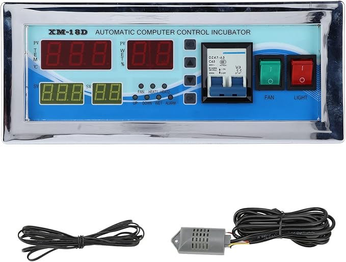 110V Egg Incubator Controller, XM-18D Digital Automatic Temperature Humidity by Hapivida