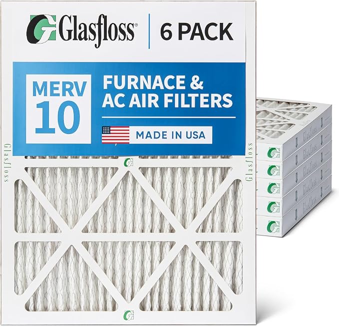 15x20x2 MERV 10 2" Inch Pleated Air Filters By Glasfloss. Box of 6. Actual - Image 6