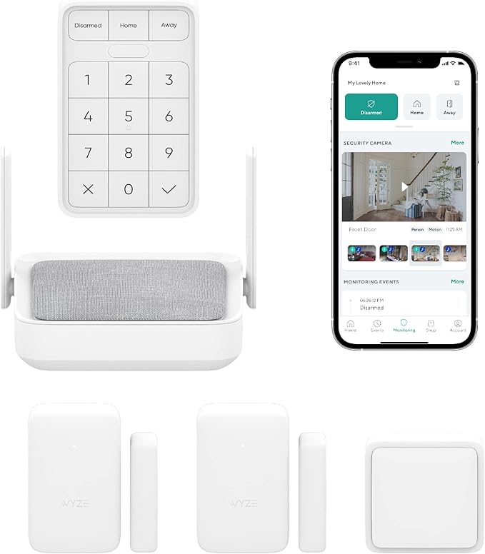 Wyze Home Security Core Kit: Hub, Motion Sensor, Entry Sensors; Compatible w/ by WYZE