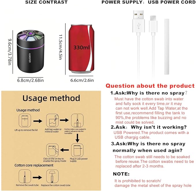 180ml Portable Small Humidifier - Image 3