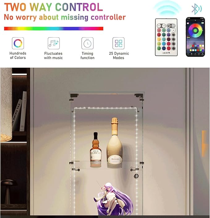 Yoluckea 4 Tiers Glass Display Cabinet - Image 4