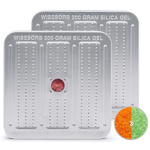 200 Gram 2 Pack Gun Safe Dehumidifier, Reusable Silica Gel Dehumidifier by Wisesorb