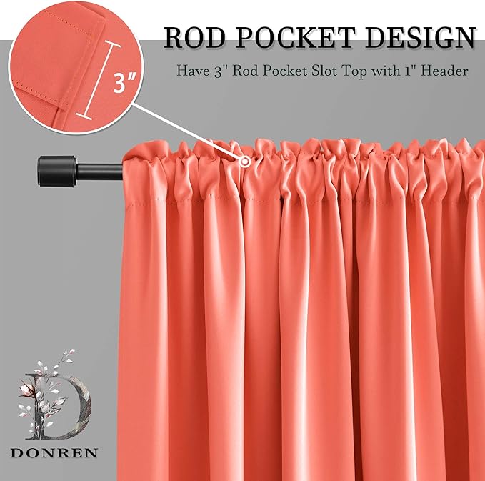 DONREN 96 Inches Long Floor Length Curtains - Image 5