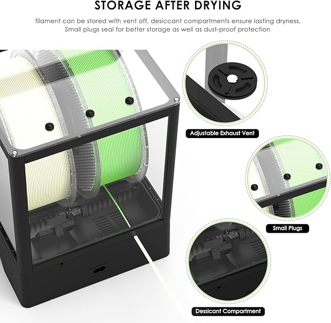 【EIBOS Upgraded 2026】 3D Printer Filament Dryer Box Polyphemus - Image 8