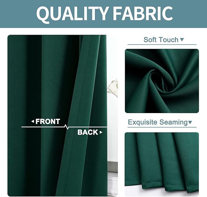 ChrisDowa Blackout Curtains 120 Inches Long 2 Panels Set - Image 3