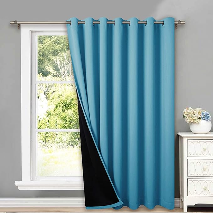 NICETOWN Total Shade Patio Door Curtain, Heavy-Duty Full Light Shading Sliding by NICETOWN