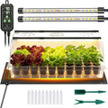 Large Seed Starter Tray with Grow Light and Thermostat Controller Heat Mat by Adawook