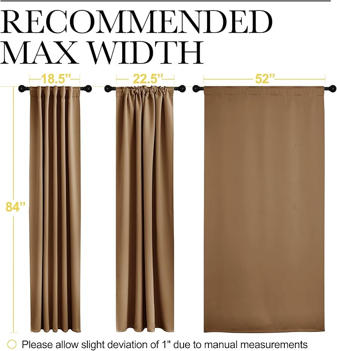 NICETOWN Blackout Curtain Panels Window Draperies - Image 7