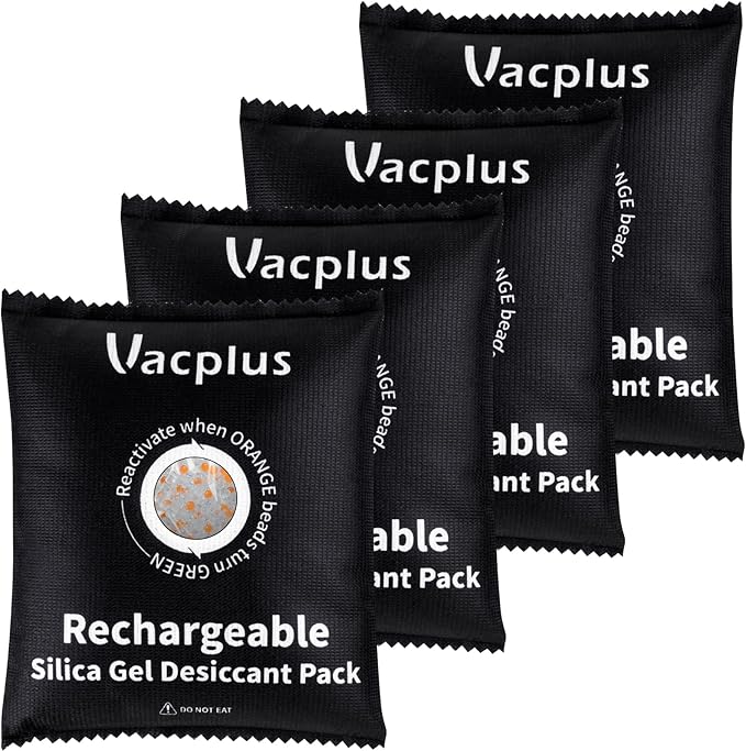 Vacplus 4 Pack 400g Reusable Desiccant Packs by Vacplus