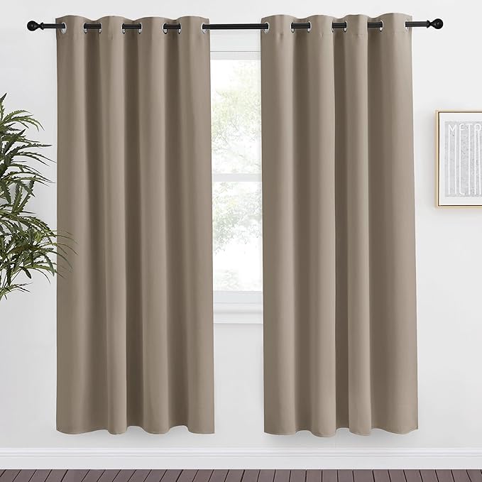 NICETOWN Taupe Blackout Curtain 78 inch Long, W55 x L78, 1 Panel, Thermal by NICETOWN